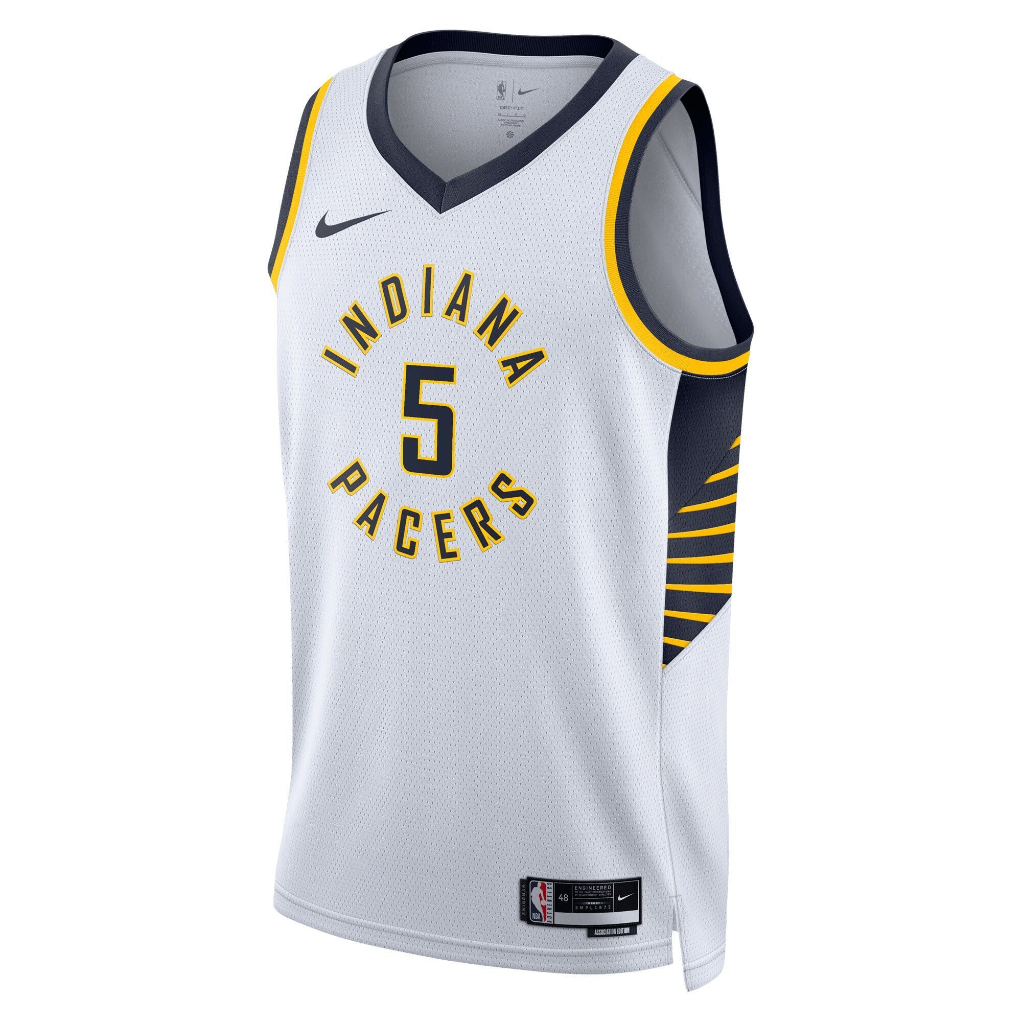 Camiseta Indiana Pacers Nike Association Edition Swingman - Bianca - Jarace Walker - Unisex