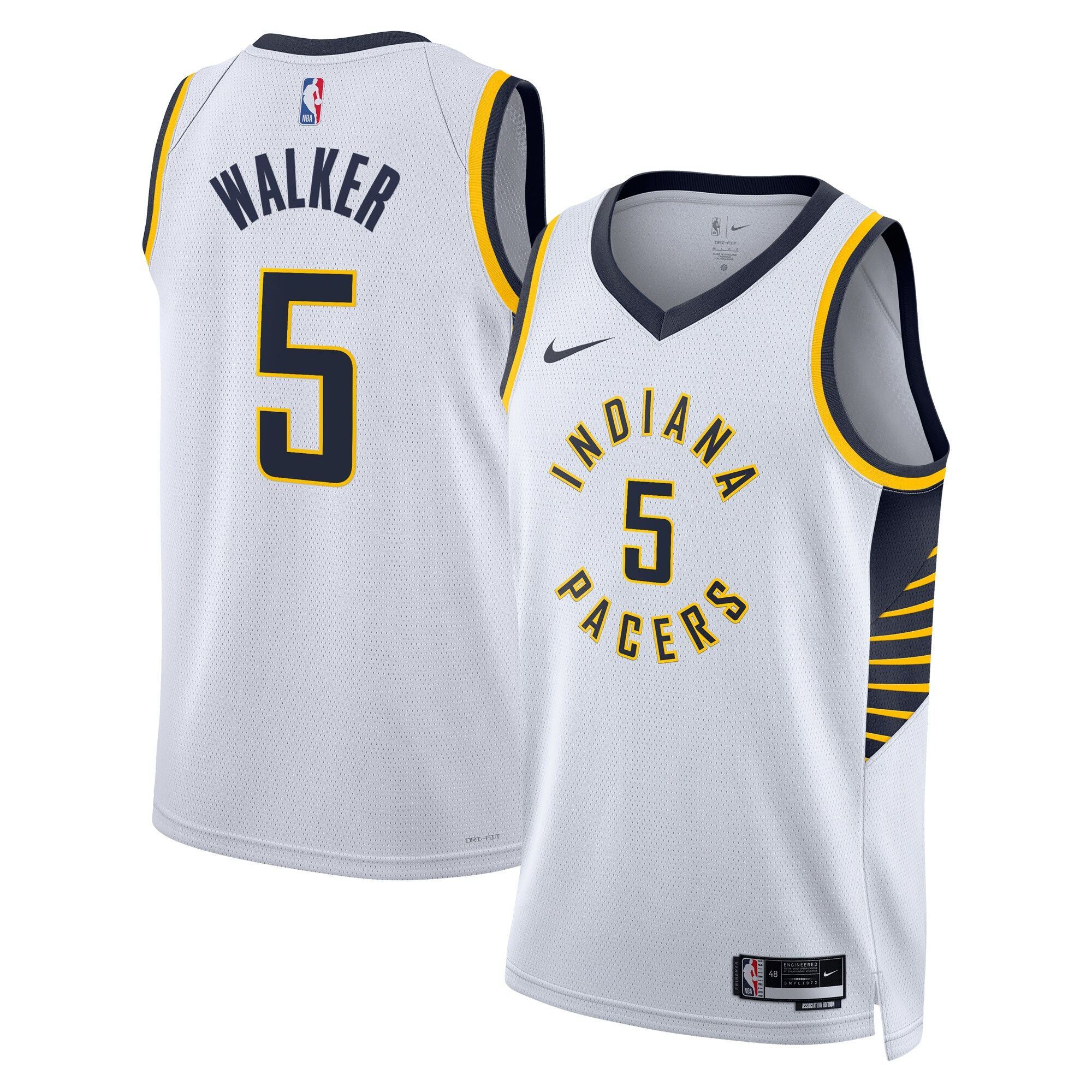 Camiseta Indiana Pacers Nike Association Edition Swingman - Bianca - Jarace Walker - Unisex
