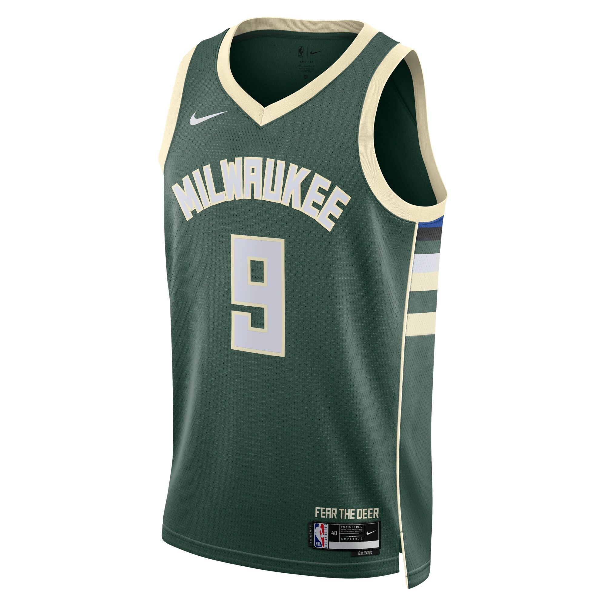 Camiseta Milwaukee Bucks Nike Icon Edition Swingman - Verde Hunter - Bobby Portis Jr - Unisex