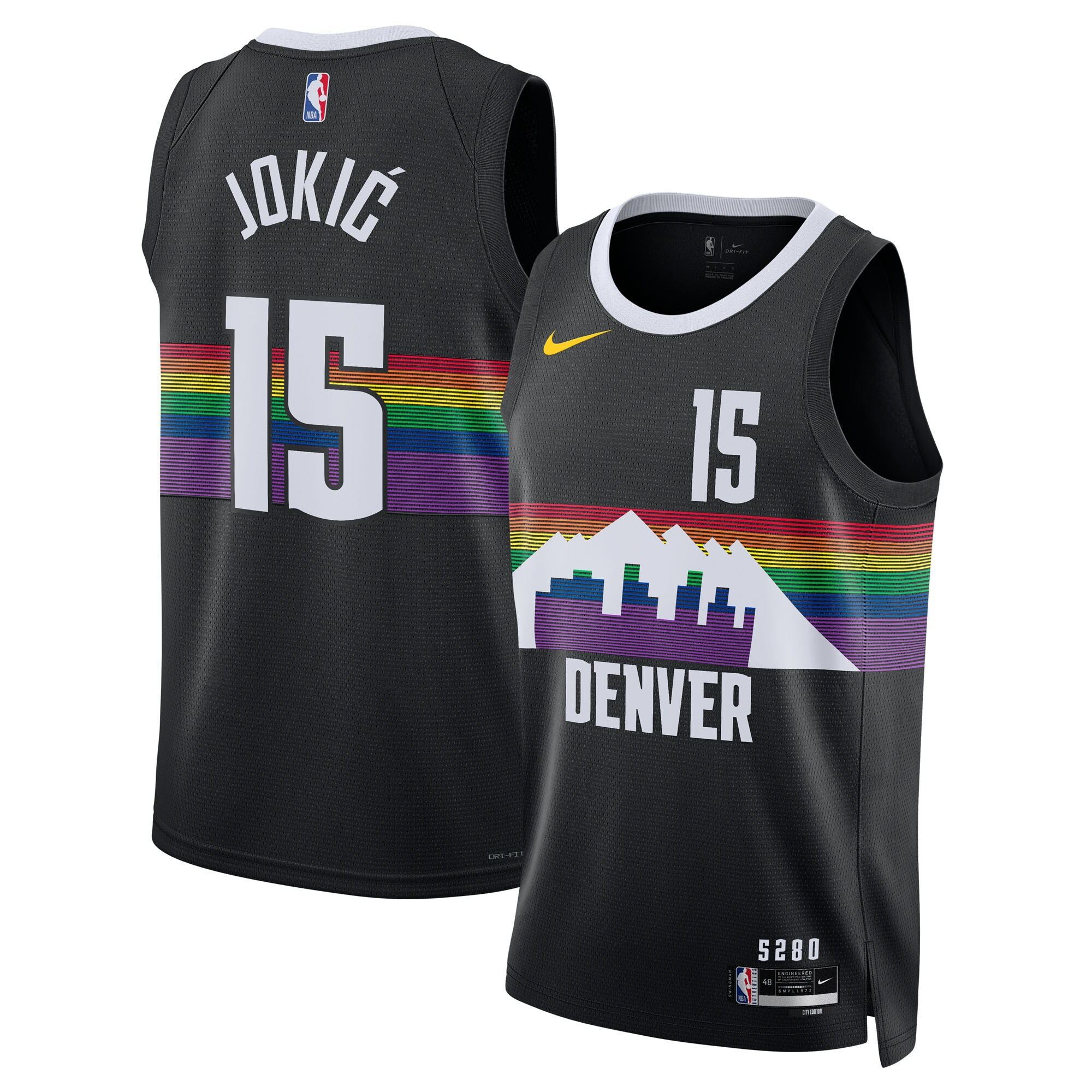 Camiseta Denver Nuggets Nike 2025/26 City Edition Swingman - Nera - Nikola Jokić - Unisex