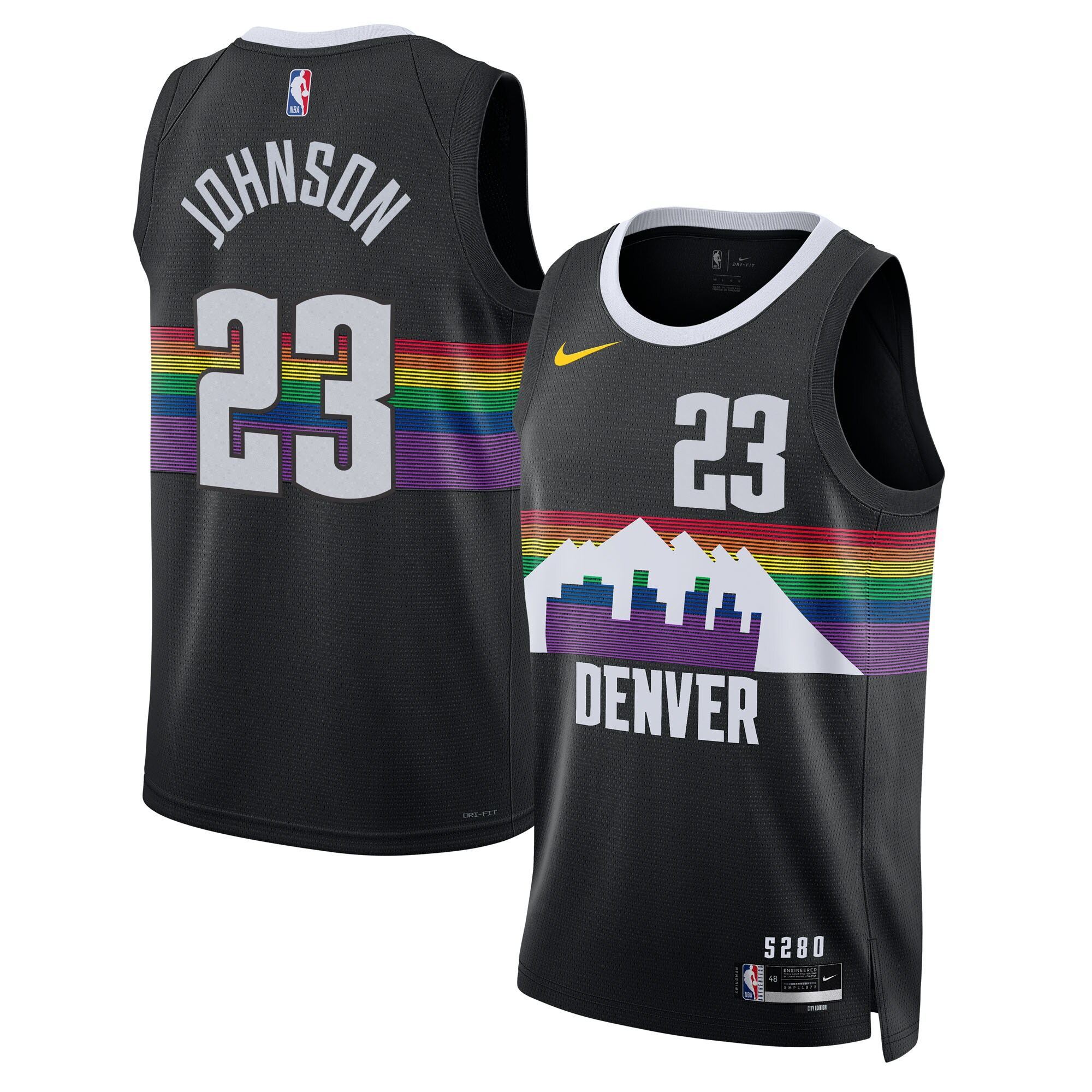 Camiseta Denver Nuggets Nike 2025/26 City Edition Swingman - Nera - Cameron Johnson - Unisex
