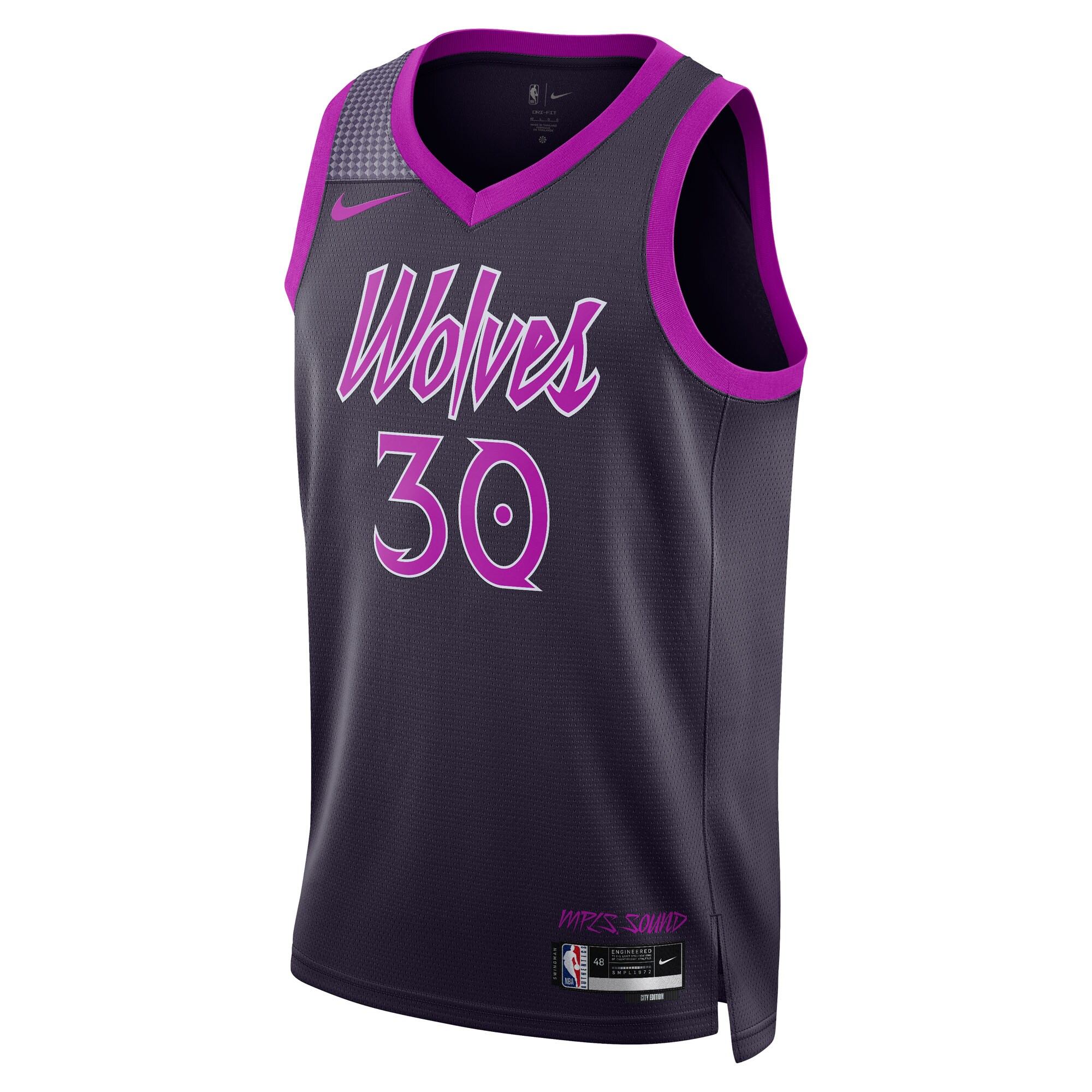 Camiseta Minnesota Timberwolves Nike City Edition Swingman 2025/26 - Nera - Julius Randle - Unisex