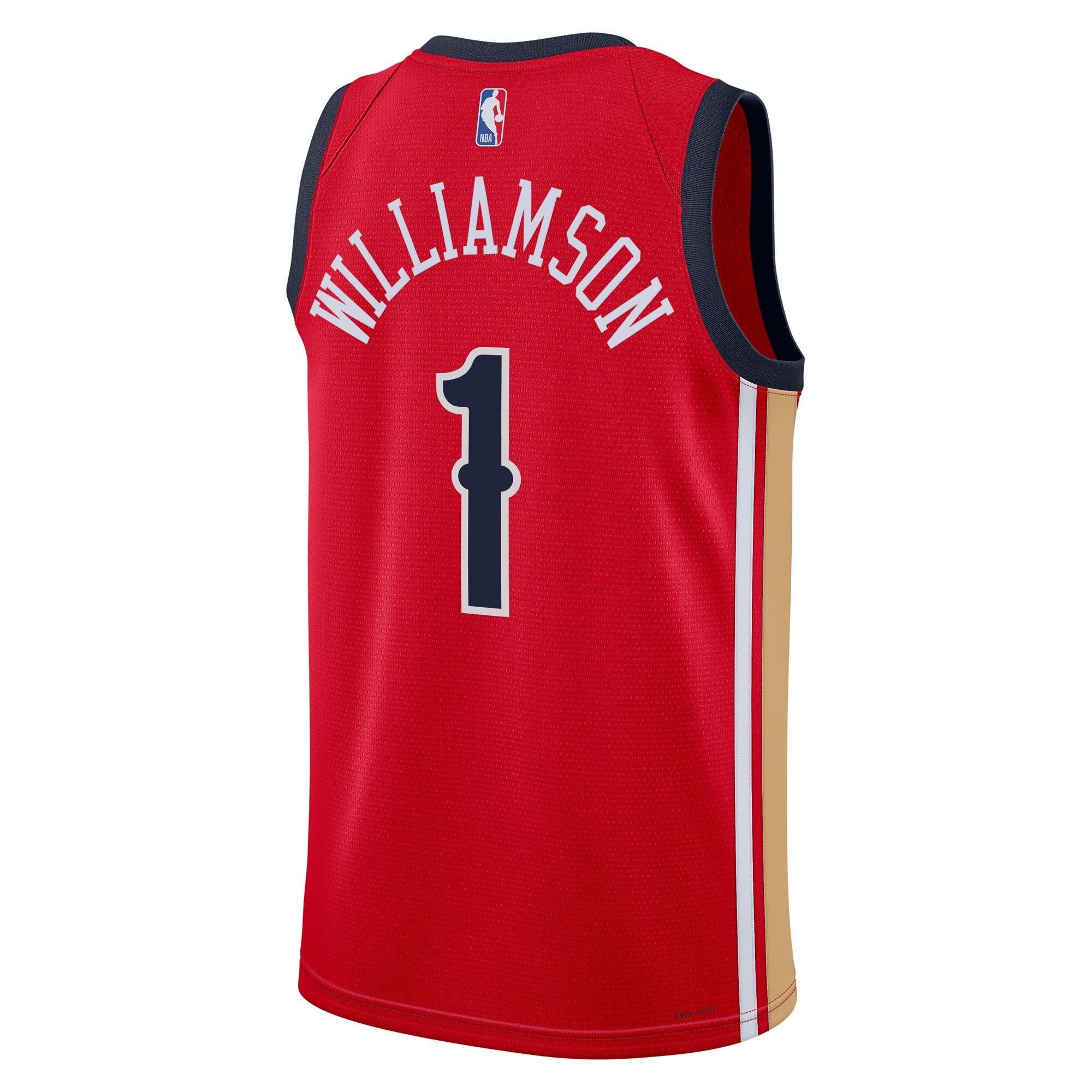 Camiseta New Orleans Pelicans Jordan Brand Statement Edition Swingman - Rojo - Zion Williamson - Unisex
