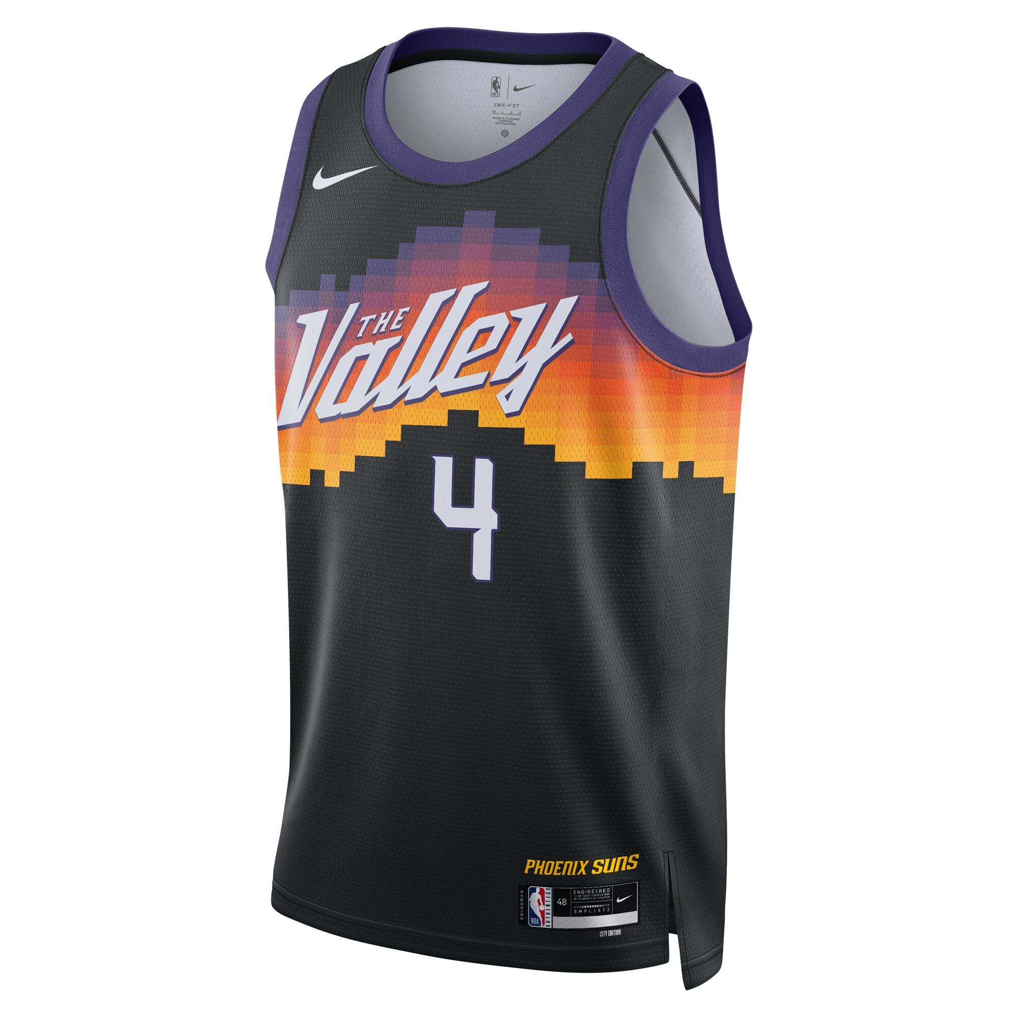 Camiseta Phoenix Suns Nike City Edition Swingman 2025/26 - Nera - Verde Jalen - Unisex