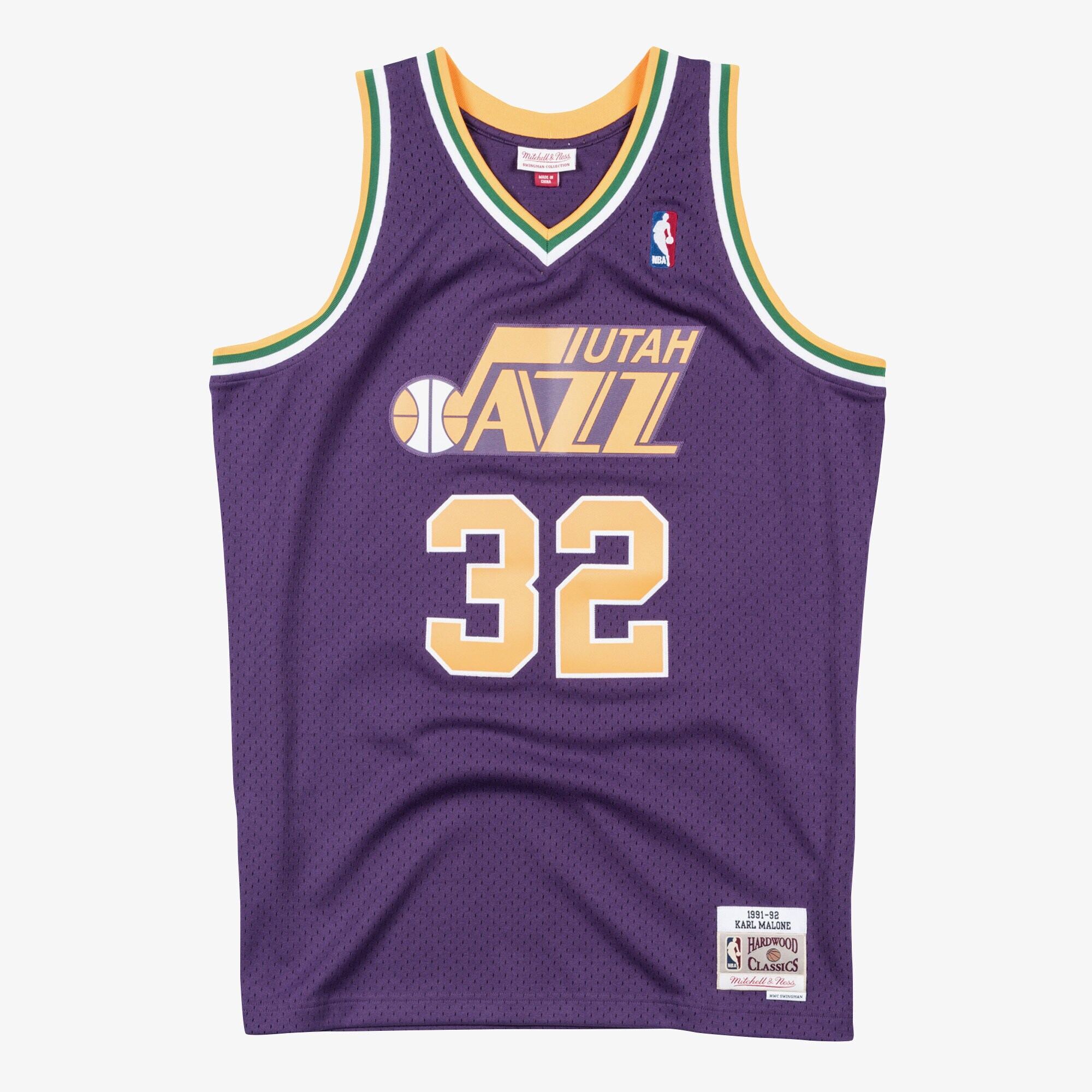 Camiseta Swingman Mitchell & Ness degli Utah Jazz, Karl Malone, 1991-92