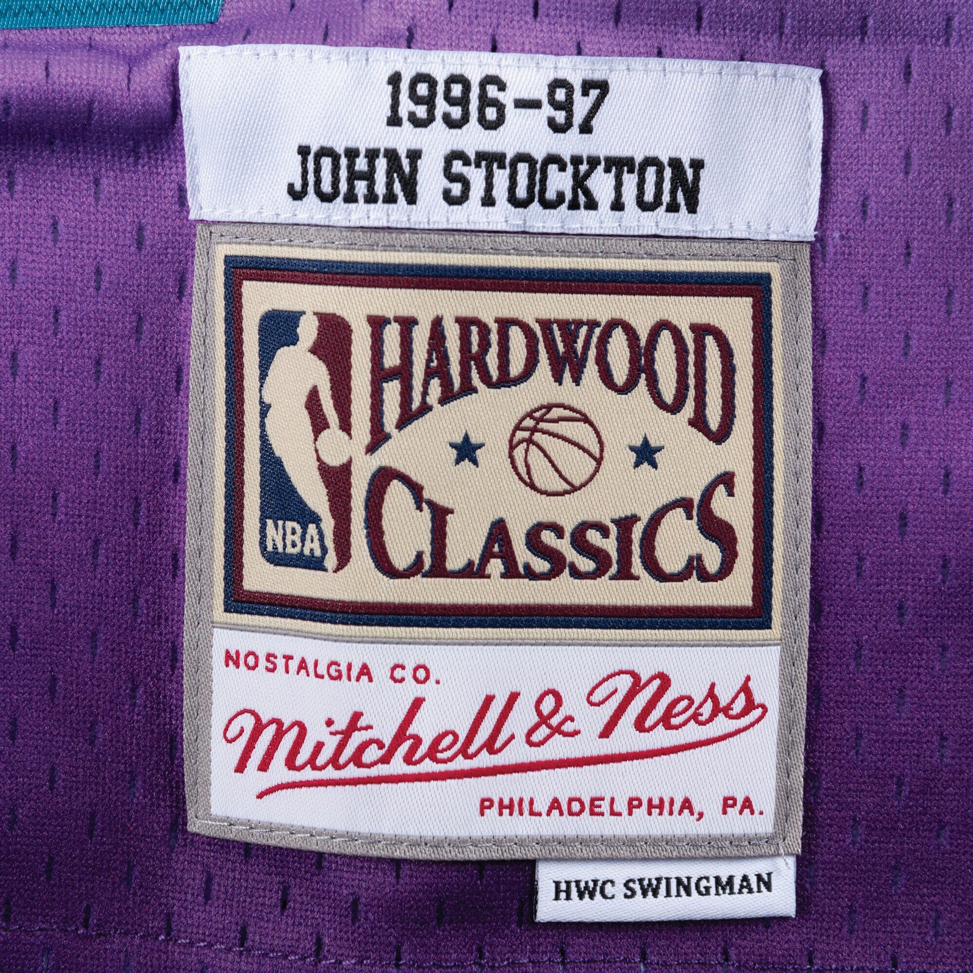 Camiseta Swingman Mitchell & Ness degli Utah Jazz, John Stockton, 1996-97
