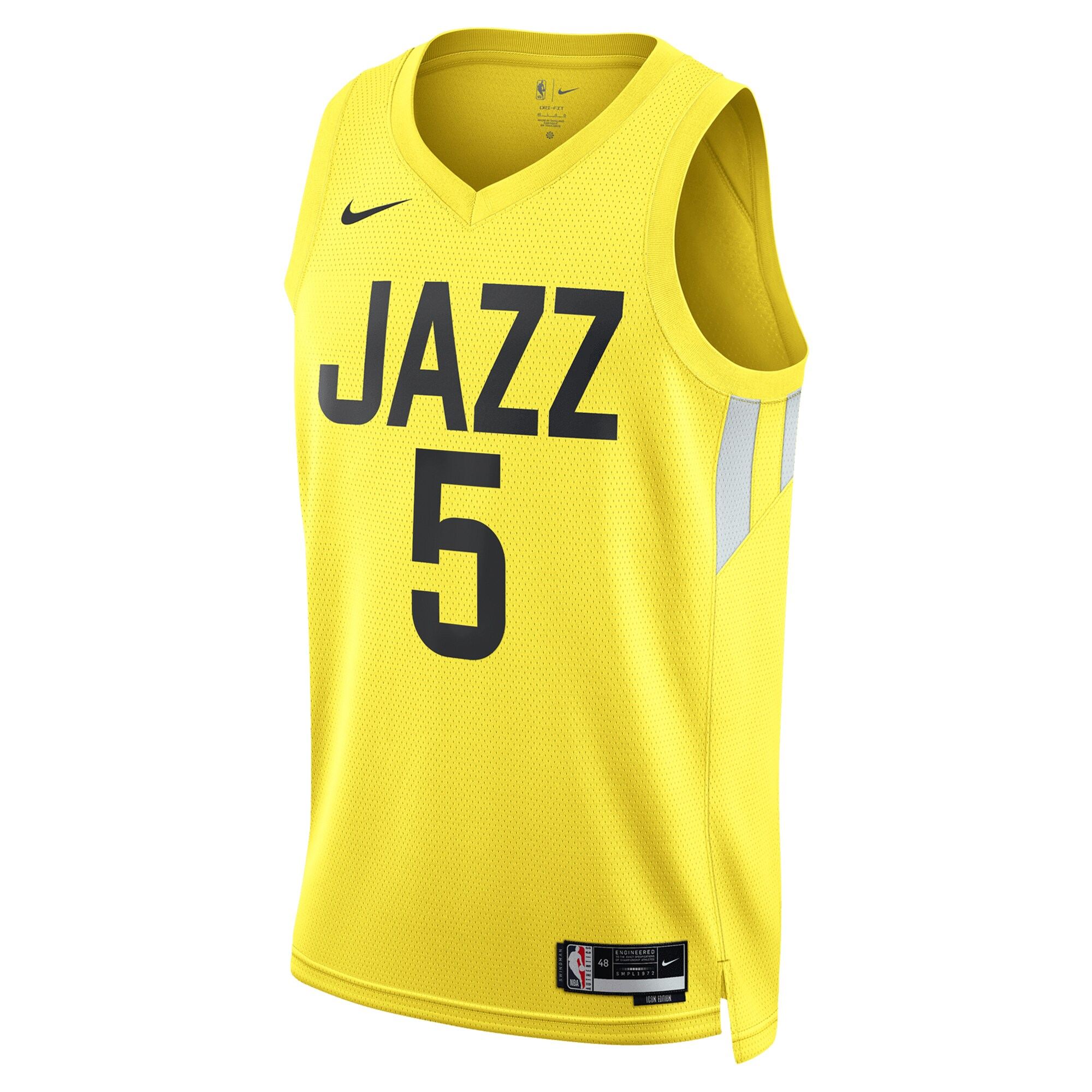 Camiseta Swingman Utah Jazz Nike Icon - Oro - Cody Williams - Unisex
