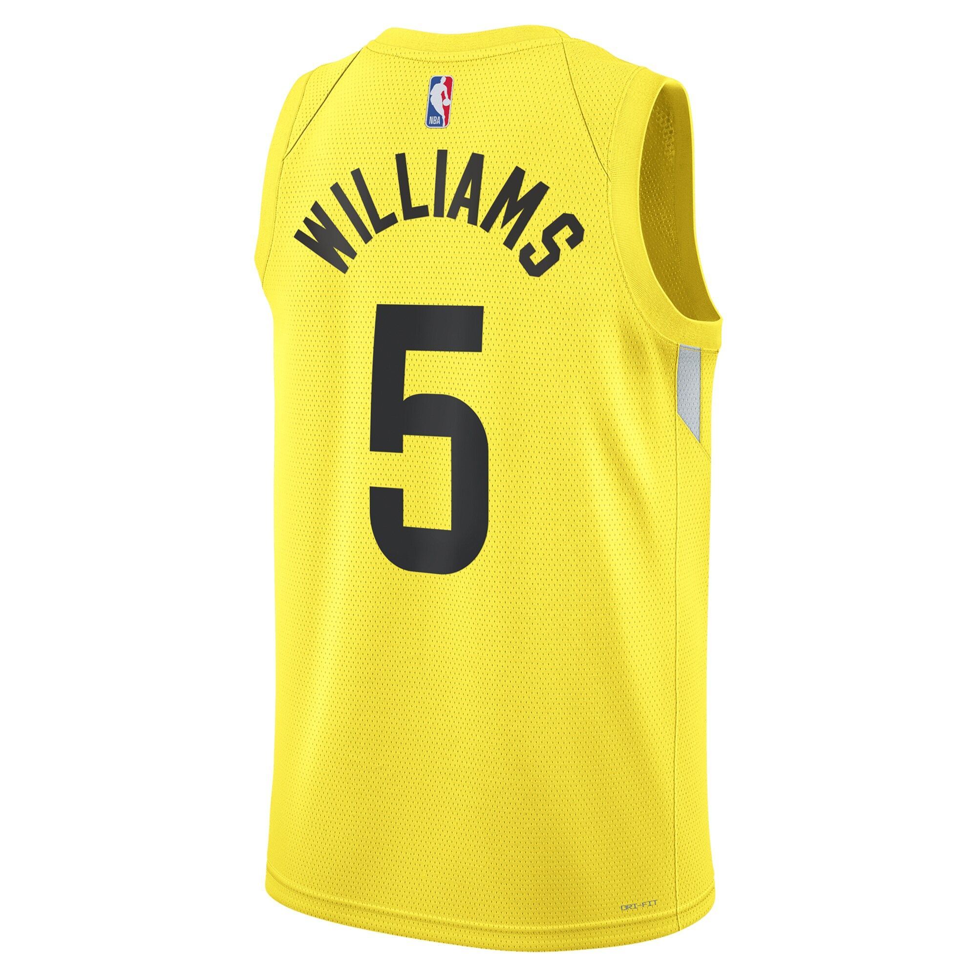 Camiseta Swingman Utah Jazz Nike Icon - Oro - Cody Williams - Unisex