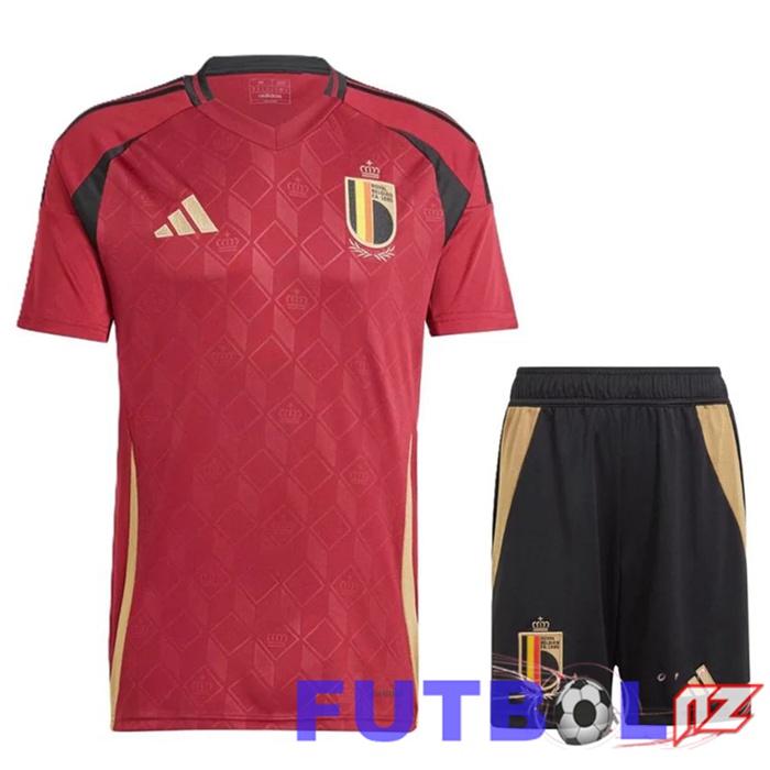 Camisetas De Futbol Bélgica Primera + Cortos UEFA Euro 2024