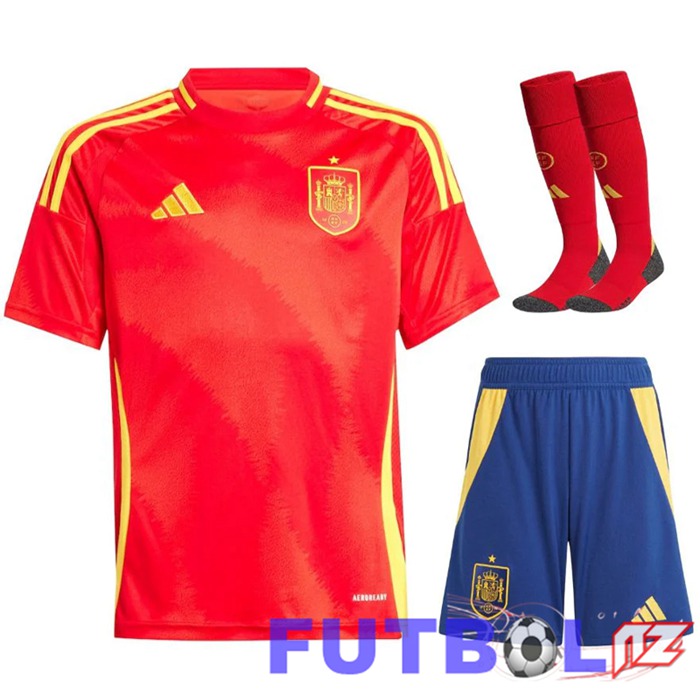 Camisetas De Futbol España Primera (Cortoss + Calcetines) UEFA Euro 2024