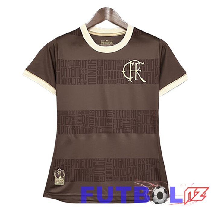 Camisetas De Futbol Flamengo Mujer Edición Especial Marrón 2024/2025