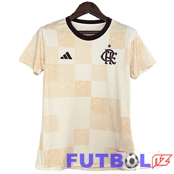 Camisetas De Futbol Flamengo Mujer Edición Especial Beige 2024/2025