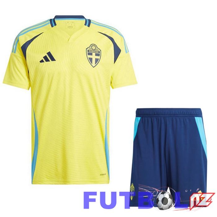 Camisetas De Futbol Suecia Primera + Cortos 2024/2025