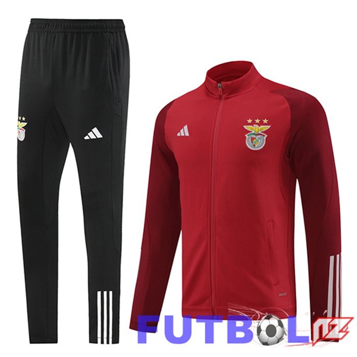 Chandal Equipos De Futbol - Chaqueta Benfica Rojo/Negro 2023/2024 Chandal Equipos De Futbol - Chaqueta Benfica Rojo/Negro 2023/2024