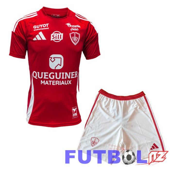 Camisetas De Futbol Stade Brestois Ninos Primera Rojo 2024/2025