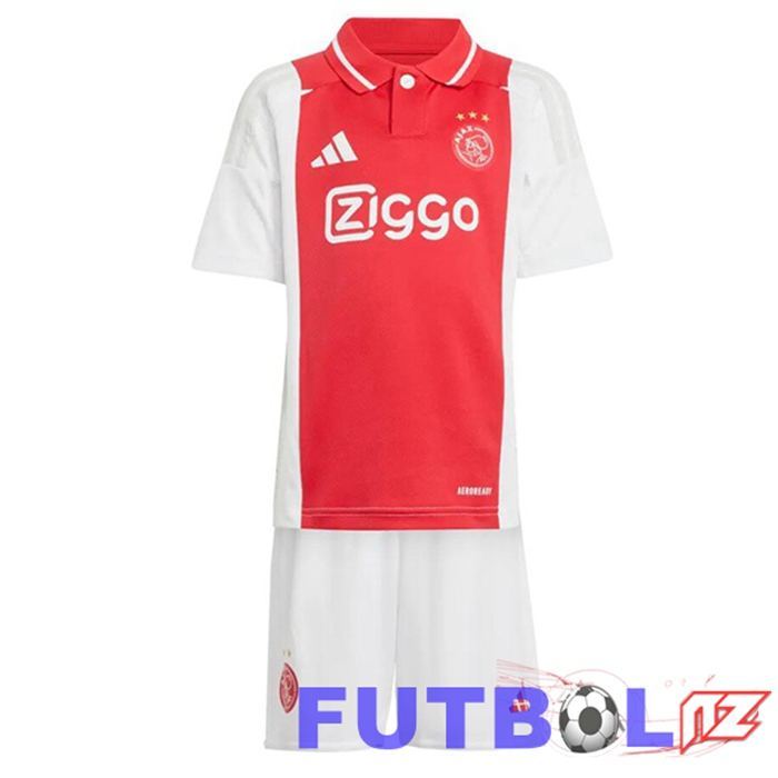 Camisetas De Futbol AFC Ajax Ninos Primera Rojo Blanco 2024/2025