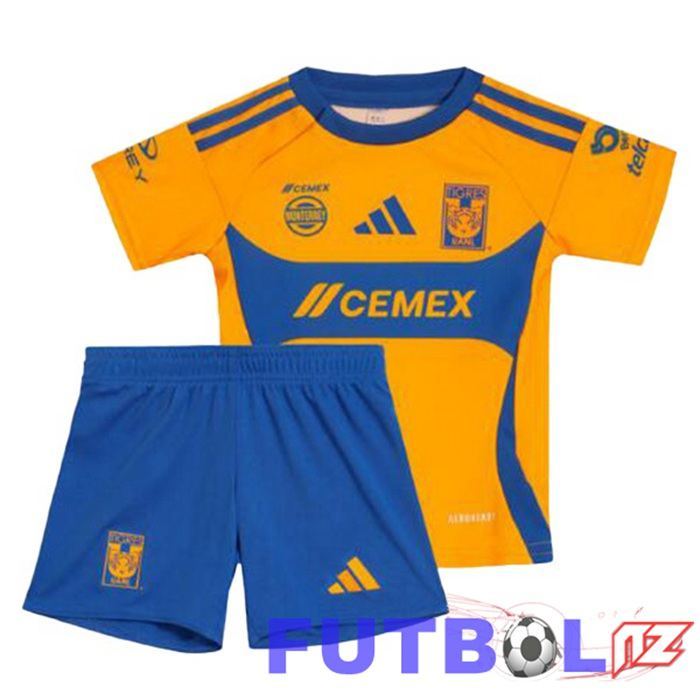 Camisetas De Futbol Tigres UANL Ninos Primera Amarillo 2024/2025
