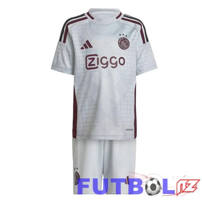 Camisetas De Futbol AFC Ajax Ninos Tercera Blanco 2024/2025