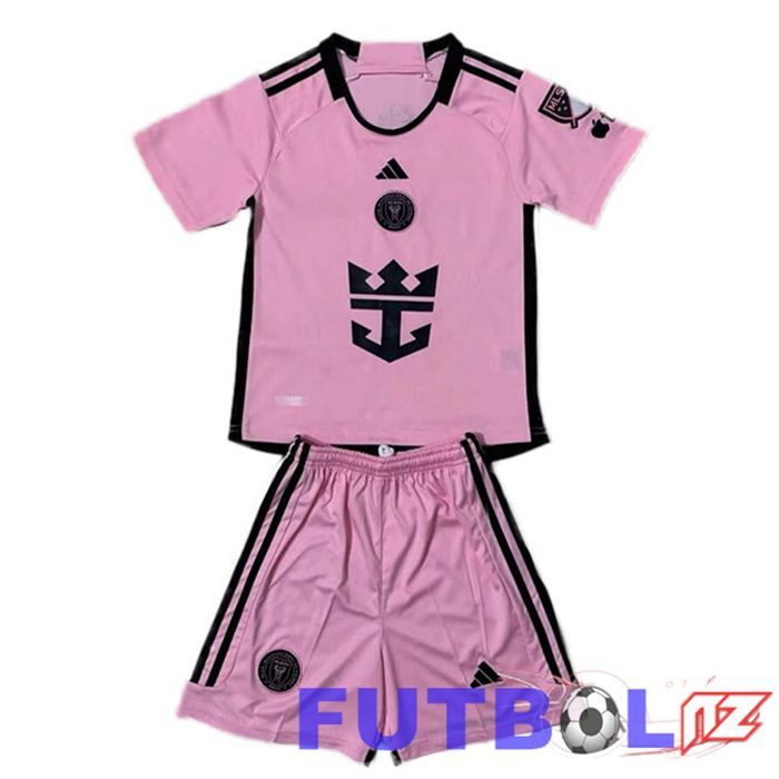 Camisetas De Futbol Inter Miami CF Ninos Primera Rosa 2024/2025 Camisetas De Futbol Inter Miami CF Ninos Primera Rosa 2024/2025