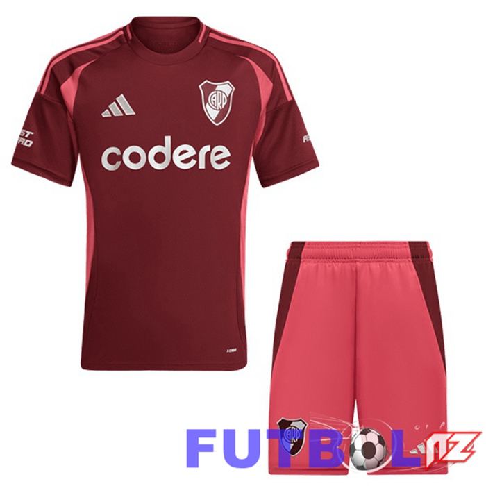 Camisetas De Futbol River Plate Ninos Segunda Rojo 2024/2025