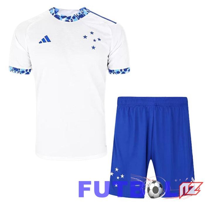 Camisetas De Futbol Cruzeiro EC Ninos Segunda Blanco 2024/2025