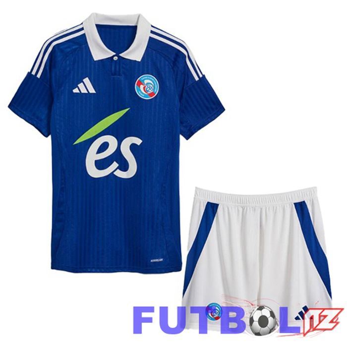 Camisetas De Futbol RC Strasbourg Alsace Ninos Primera Azul 2024/2025