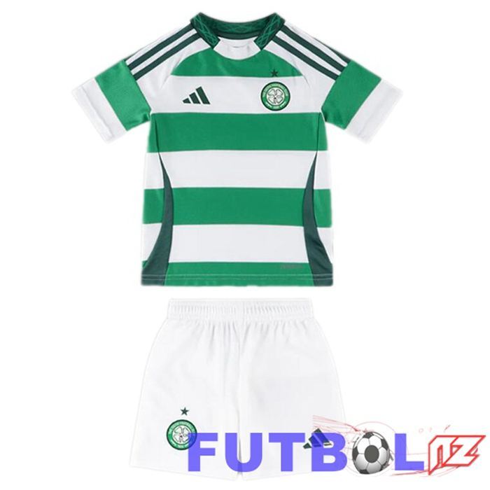 Camisetas De Futbol Celtic FC Ninos Primera Verde Blanco 2024/2025