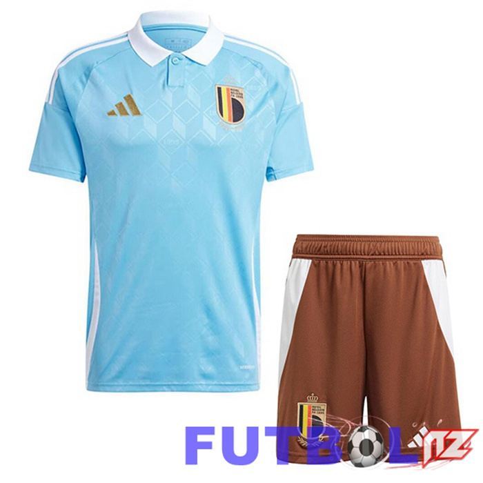 Camiseta Nacional Bélgica Ninos Segunda Azul 2024/2025