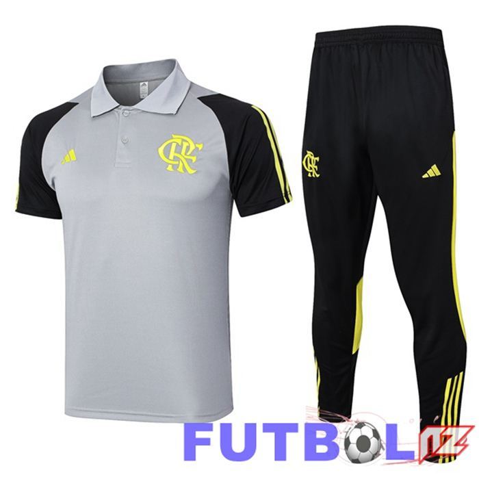 Camiseta Polo Flamengo + Pantalones Gris 2024/2025