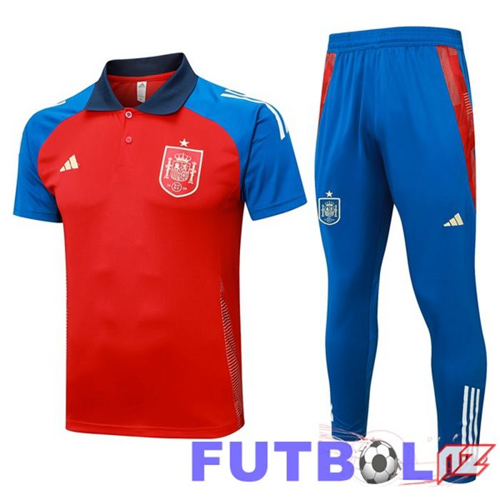 Camiseta Polo España + Pantalones Rojo 2024/2025 Camiseta Polo España + Pantalones Rojo 2024/2025