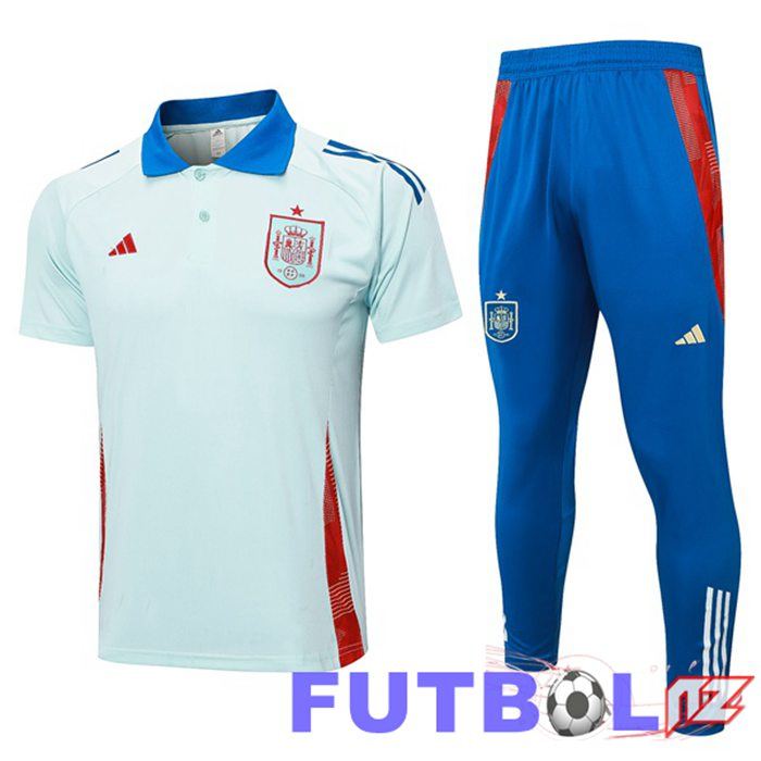 Camiseta Polo España + Pantalones Azul 2024/2025 Camiseta Polo España + Pantalones Azul 2024/2025