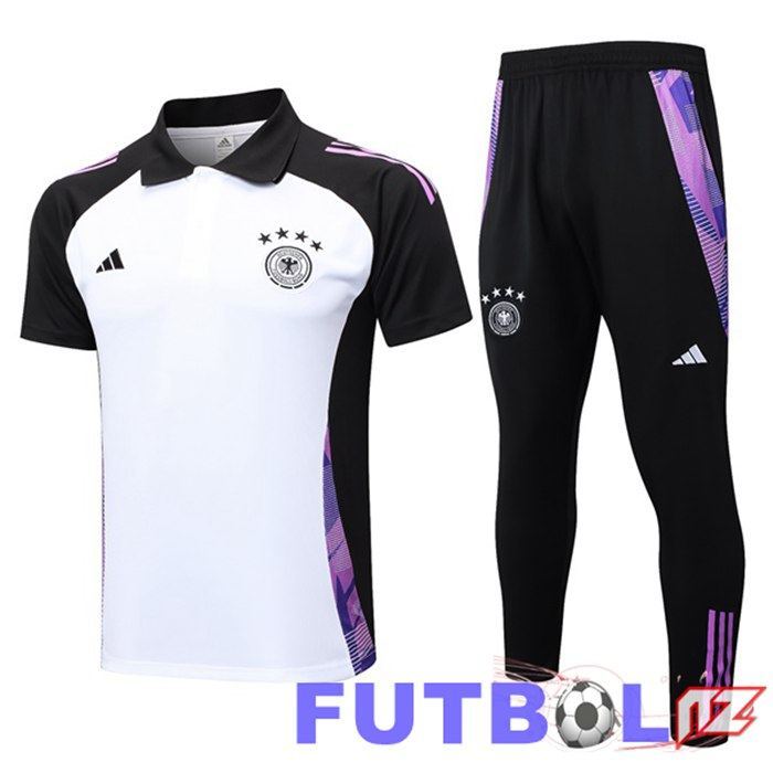 Camiseta Polo Alemania + Pantalones Blanco 2024/2025