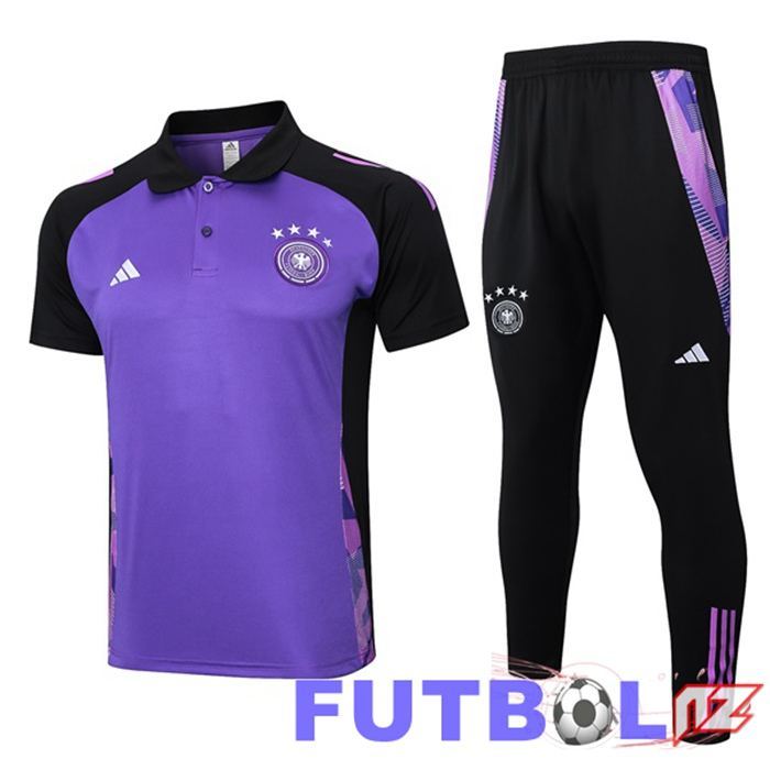 Camiseta Polo Alemania + Pantalones Púrpura 2024/2025