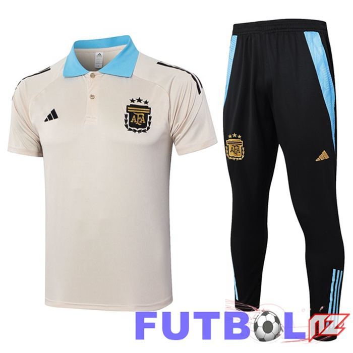 Camiseta Polo Argentina + Pantalones Amarillo 2024/2025