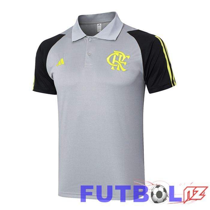 Camiseta Polo Flamengo Gris 2024/2025