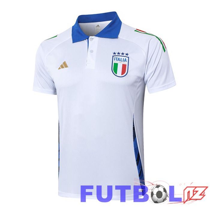 Camiseta Polo Italia Blanco 2024/2025