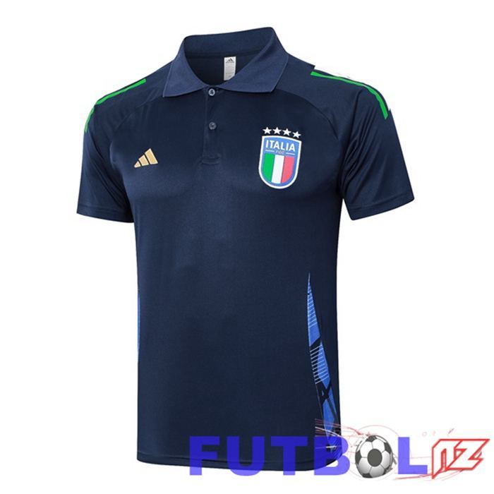 Camiseta Polo Italia Azul Real 2024/2025