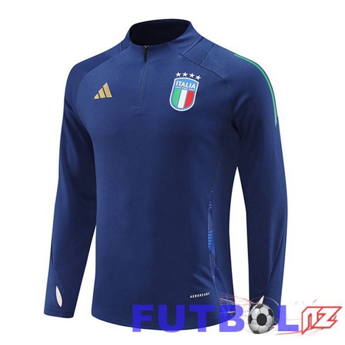Sudadera De Entrenamiento Italia Azul Real 2024/2025