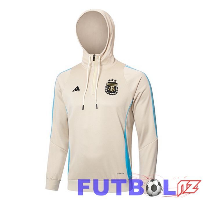 Sudadera Con Capucha Argentina Amarillo 2024/2025