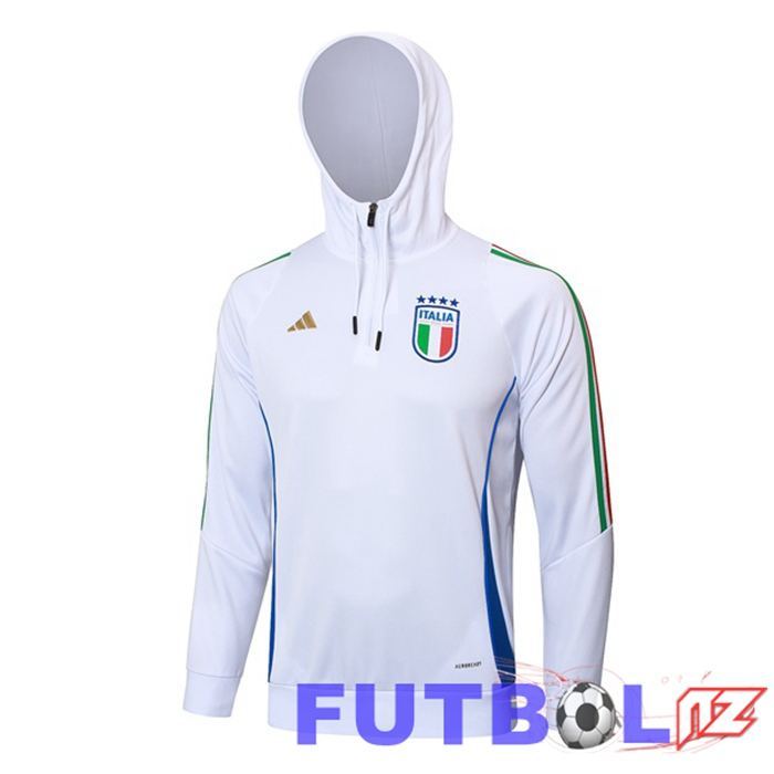 Sudadera Con Capucha Italia Blanco 2024/2025