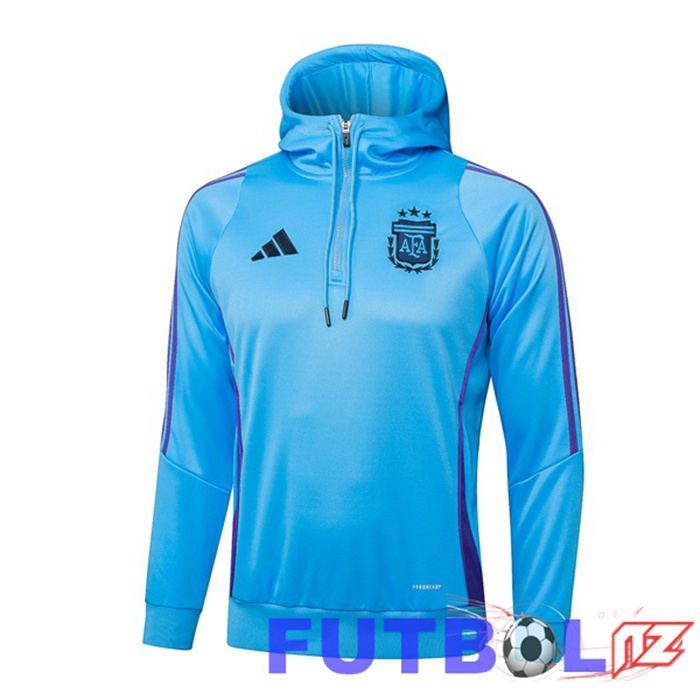 Sudadera Con Capucha Argentina Azul 2024/2025