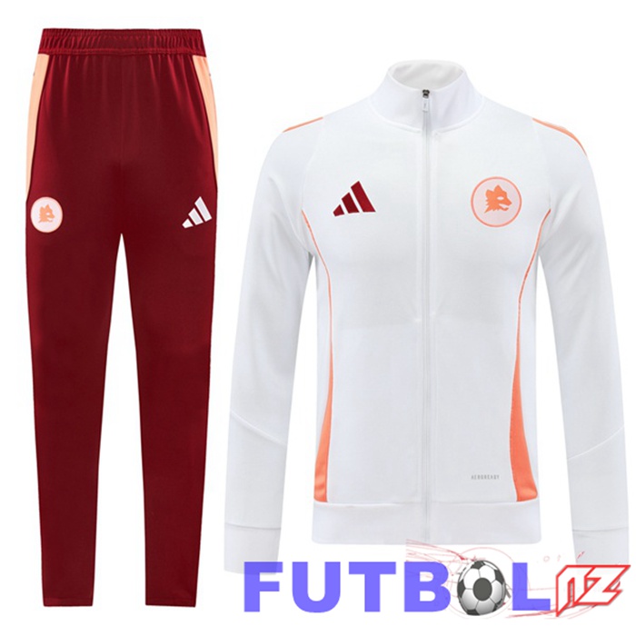Chandal Equipos De Futbol - Chaqueta AS Roma Blanco 2024/2025