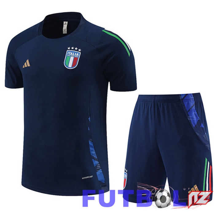Camiseta Entrenamiento Italia + Cortos Azul Real 2024/2025