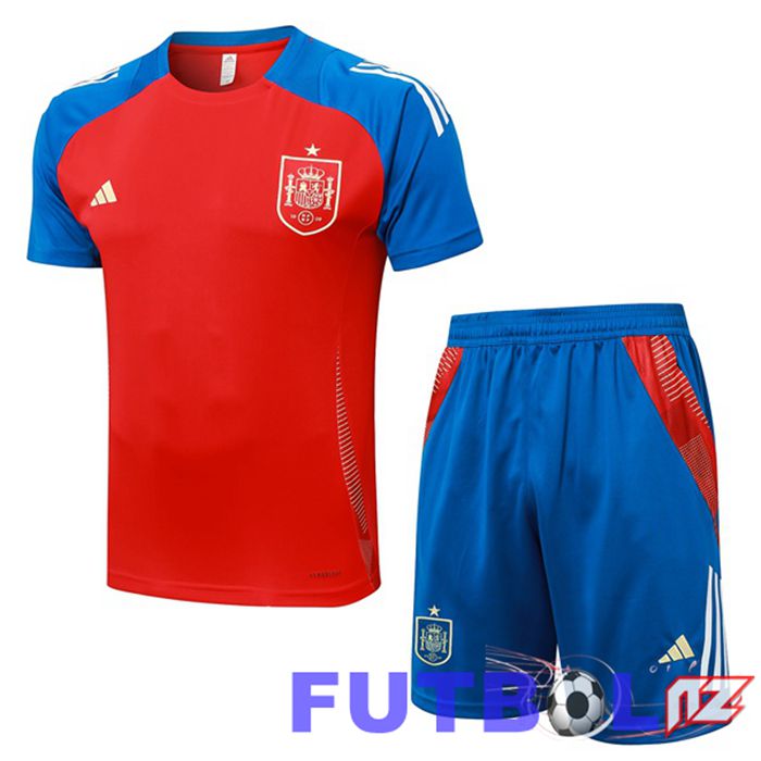 Camiseta Entrenamiento España + Cortos Rojo 2024/2025