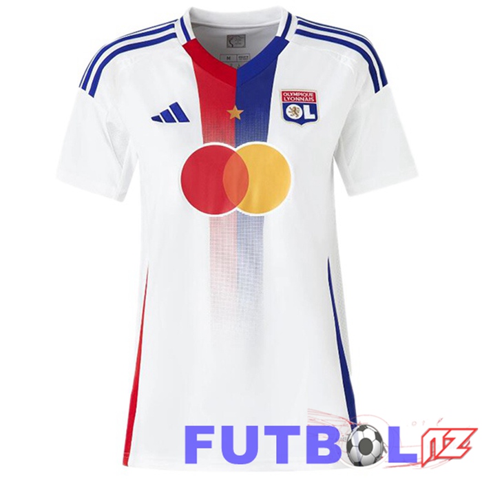 Camisetas De Futbol lyon OL Mujer Primera Blanco 2024/2025