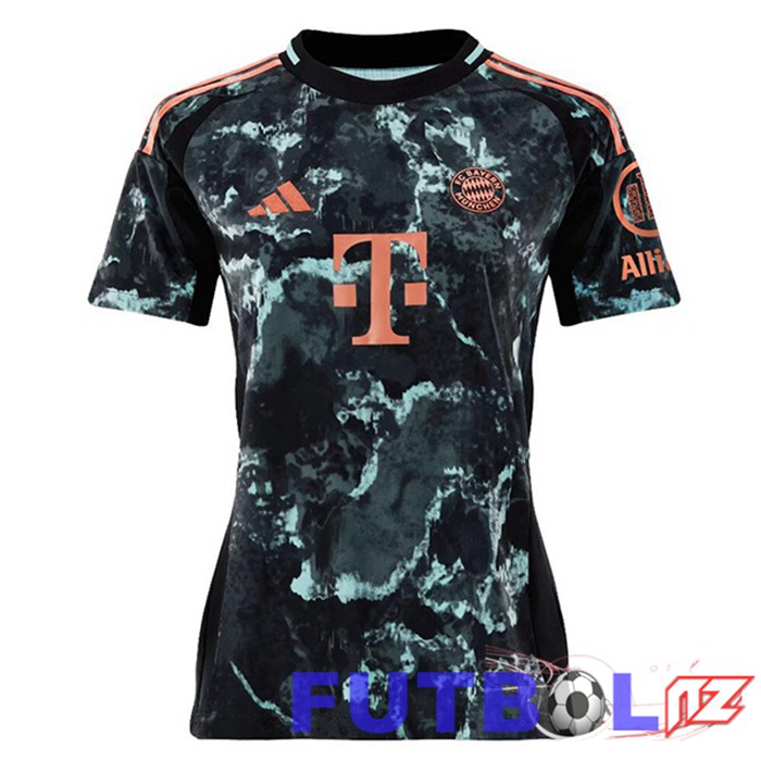 Camisetas De Futbol Bayern Munich Mujer Segunda Negro 2024/2025