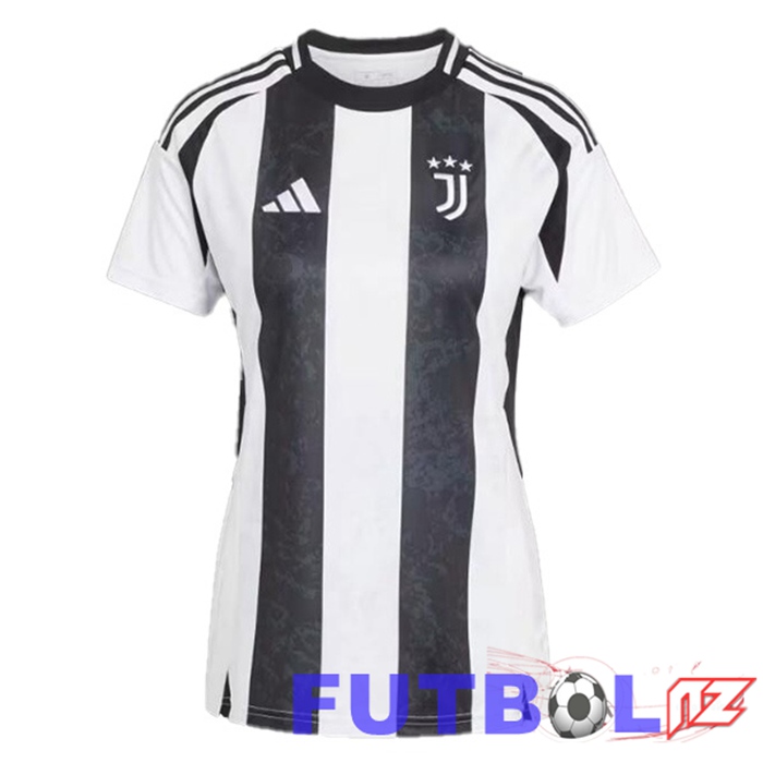 Camisetas De Futbol Juventus Mujer Primera Negro Blanco 2024/2025