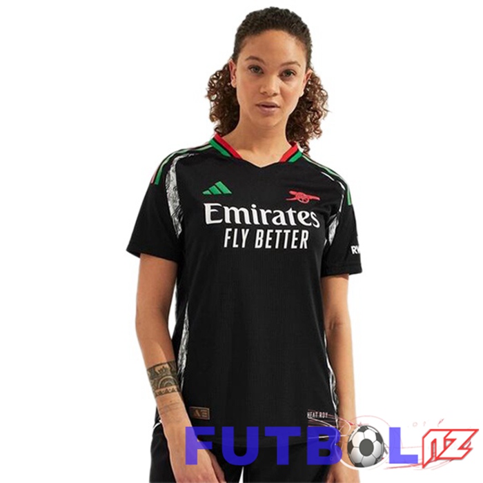 Camisetas De Futbol Arsenal Mujer Segunda Negro 2024/2025