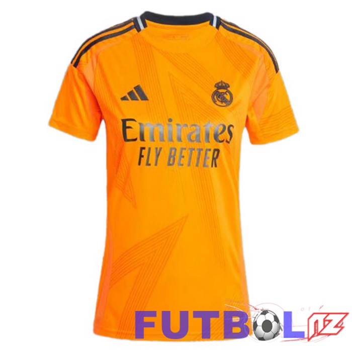 Camisetas De Futbol Real Madrid Mujer Segunda Naranja 2024/2025