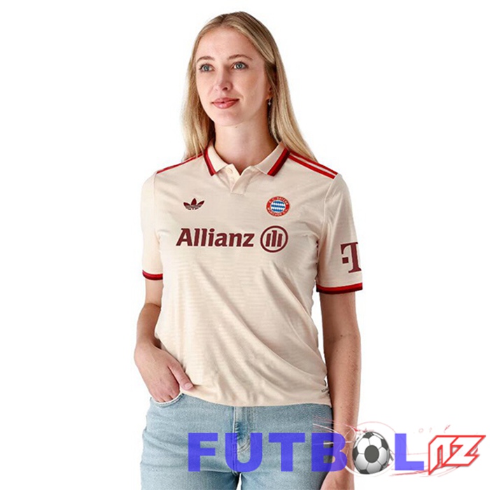 Camisetas De Futbol Bayern Munich Mujer Tercera Amarillo 2024/2025